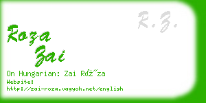 roza zai business card